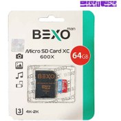 تصویر رم میکرو (کارت حافظه) 64 گیگ بکسو BEXO 4K-2K 600X 