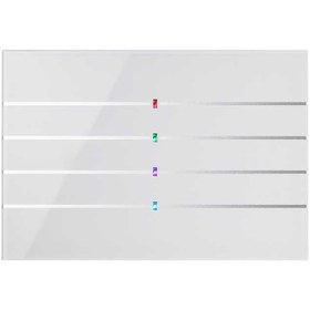 تصویر کلید هوشمند QUBIK LINE Glass keypad 8 buttons – white 