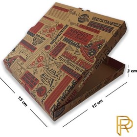 تصویر جعبه پیتزا پیکو ۱۵ سانت مقوای دوبلکس طرح عمومی ( ۳۰۰ عددی ) 