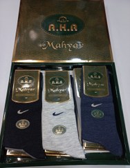 تصویر جوراب مهیار ساقدار اصل (AHA) طرح نایک عطر دار الوان mahyar aha men long socks lines