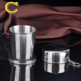 تصویر لیوان تاشو استیل Medium folding steel cup