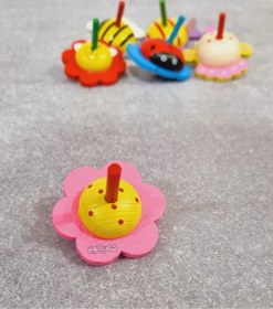 تصویر فرفره چوبی گل 