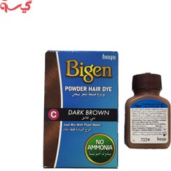 تصویر تاتو موقت ابرو بیگن رنگ قهوه ای تیره 