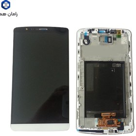 تصویر تاچ ال سی دی گوشی ال‌جی g3 - طلایی / بافریم touch lcd LG G3