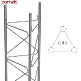 تصویر دکل مهاری G۴۵ سه وجهی guyed tower - 3-G45