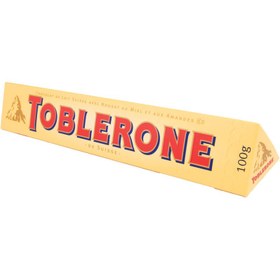 تصویر شکلات شیری تابلرون با تافی بادام عسلی حجم 100 گرم toblerone milk chocolate with honey almond toffee 100gr