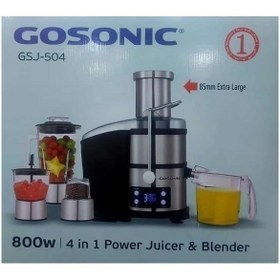 تصویر آبمیوه گیری گوسونیک مدل GSJ-504 (4 کاره دیجیتالی) Gosonic juicer model GSJ-504 (4 functions digital)