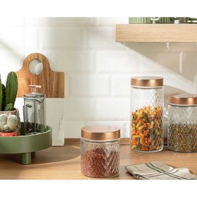 تصویر بانکه شیشه ای انگلیش هوم مدل Peggy ENGLISH HOME Peggy Bean storage container