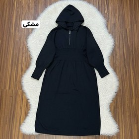 تصویر کفتان بافت زیپ دار جنس بافت درجه یک زنانه - یشمی / 38 