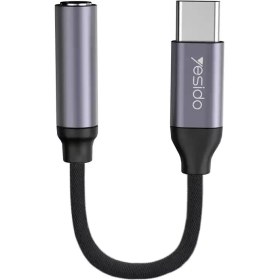 تصویر تبدیل Yesido YAU19 Type-C to AUX 12cm Yesido YAU19 Type-C to AUX 12cm Adapter