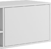 تصویر شلف دیواری تلویزیون سفید ام دی اف درب مگنتی مدل W.B009 ا White MDF TV wall shelf with magnetic door model W.B009 White MDF TV wall shelf with magnetic door model W.B009