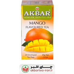 تصویر چای کیسه ای اکبر طعم انبه ۲۰ عددی 