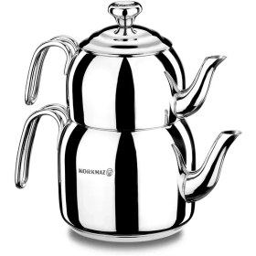 تصویر کتری و قوری کرکماز مدل Korkmaz Droppa کد A056 Korkmaz Droppa A056 Midi Tea Pot Set