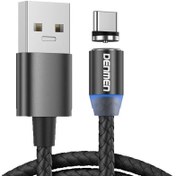 تصویر کابل تبدیل مغناطیسی USB به USB-C دنمن مدل D09T طول 1 متر Denman D09T USB to C-USB magnetic converter cable, length 1 meter