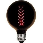 تصویر لامپ ادیسونی ۴۰ وات مدل G125 بلک پایه E27 Edison bulb ۴۰ watt model G125 black E27 base