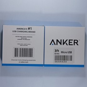 تصویر کابل شارژر اورجینال برند ANKER مدل میکرو 