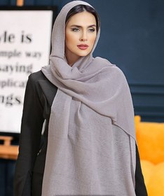 تصویر شال پلیسه ساده ده رنگ (شاین کم) کد 1333 - سبز ماچا 