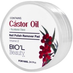 تصویر پد لاک پاک کن بیول فاقد استون 24 عددی Biol Nail Polish Remover Pad Aceton 24 Pcs