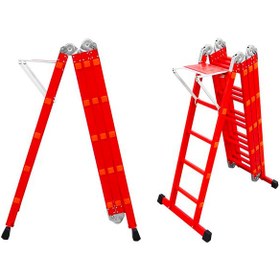 تصویر نردبان پله ای 4 تکه آسانکار (16،12و 20پله) 