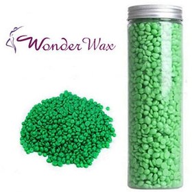 تصویر وکس عدسی گرانولی آلوئه ورا واندر وکس hot wax granules wonder wax 