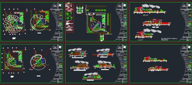 تصویر فایل اتوکد پروژه کافه تریا ابعاد 35.80 در 38.50 