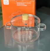 تصویر قابلمه پیرکس درب بامبو 