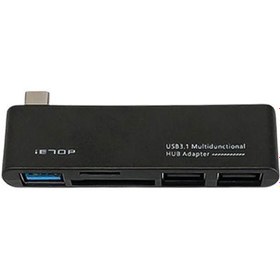 تصویر هاب 5 پورت تایپ سی USB3 برند IETOP مدل TU-251 