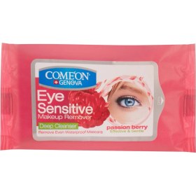 تصویر دستمال مرطوب پاک‌ کننده آرایش چشم کامان (Comeon) مدل Sensitive Eye بسته 10 عددی Comeon Milk Cleanser wet wipes, pack of 20