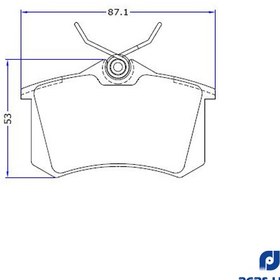 تصویر لنت ترمز پارس مناسب چرخ عقب پژو پارس ELX(صادراتی) کد 20961 Pars Lent 20961 Rear Brake Pad for Peugeot Pars ELX