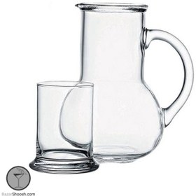 تصویر ست پارچ و لیوان پاشاباغچه مدل نایت کد 98328 Pasabahce Night 98328 Glass And Jug