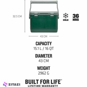 تصویر یخدان استنلی 15.1 لیتر STANLEY ADVENTURE EASY CARRY OUTDOOR COOLER | 15.1L