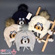 تصویر کلاه بچگانه گوش دار طرح سگ خلبان 