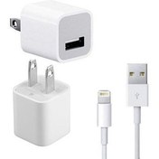 تصویر شارژر اپل آیفون 6 پلاس ۵ وات با کانکتور لایتنینگ 