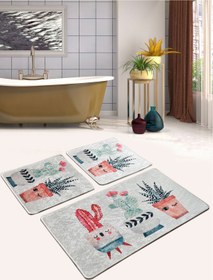 تصویر زیرپایی حمام ست شاد 3تایی کاکتوس برند Chilai Home کد 1616048112 