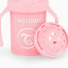 تصویر لیوان آبمیوه خوری 230 میل قرمز صدفی تویست شیک Twistshake تویست شیک