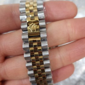 تصویر ساعت رولکس استیل طلایی نقره ای رنگ ثابت صفحه سفید - مردانه صفحه بزرگ / بدون نگین Rolex