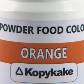تصویر رنگ خوراکی پودری محلول در آب پرتقالی کپی کیک 