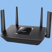 تصویر Linksys EA8300 Max-Stream: روتر Wi-Fi سه باند AC2200 برای شبکه خانگی بی‌سیم، بازی و استریم بدون وقفه، MU-MIMO (مشکی) Linksys EA8300 Max-Stream: AC2200 Tri-Band Wi-Fi Router for Wireless Home Network, Uninterrupted Gaming and Streaming, MU-MIMO (Black)