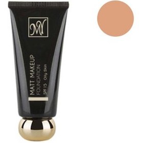 تصویر کرم پودر مات مناسب پوست نرمال مای - شماره MF04 (بژ طبیعی روشن) My Black Diamond Matte Foundation SPF15 For Normal Skins