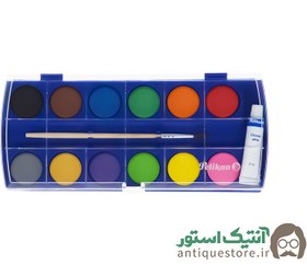 تصویر آبرنگ 12 رنگ پلیکان 