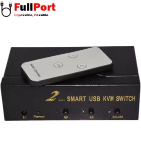 تصویر سوئیچ کی وی ام 2 خروجی اتومات VGA+USB فرانت مدل FN-K2US FARANET FN-K2US VGA+USB 2 Port Automatic KVM Switch