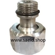 تصویر لنگی مفصلی شیر مخلوط بلند برنجی با زاویه بیشتر زاویه باز و قابل تنظیم برای رفع کجی شیر دیواری 