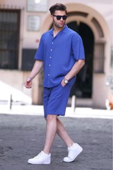 تصویر ست شلوارک مردانه سفید بیسیک 