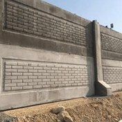 تصویر دیوار بتنی پیش ساخته طرح آجر دو طرفه 
