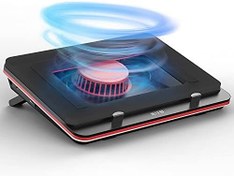 تصویر پد خنک کننده لپ تاپ IETS GT500 توربو فن قدرتمند (4200 دور در دقیقه) با سرعت متغیر بی نهایت، فوم سیل برای خنک کننده سریع لپ تاپ گیمینگ، فیلتر گرد و غبار برای محافظت از لپ تاپ، خنک کننده لپ تاپ 13-17.3 اینچی 