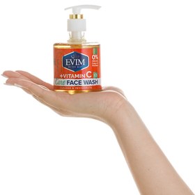 تصویر فیس واش ژلی ویتامین C مناسب انواع پوست 250میل ایویم Evim Vitamin C Gel Face Wash Suitable For All Skin Typs 250ml