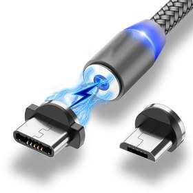 تصویر کابل مگنتی تبدیل USB به لایتنینگ/microUSB/USB-C دکین مدل DK-A59 طول 1 متر 