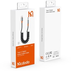 تصویر کابل تبدیل فنری تایپ سی به جک ۳.۵ مک‌دودو 