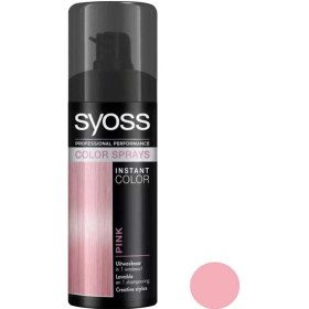 تصویر اسپری رنگ مو موقت سایوس مدل pink حجم 120 میلی لیتر SyoSs temporary hair color spray pink model 120ml