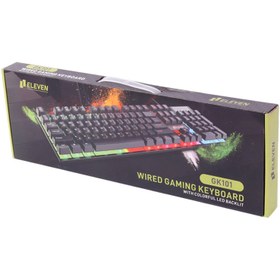 تصویر کیبورد گیمینگ با سیم الون مدل GK101 ELEVEN GK101 WIRED Gaming Keyboard